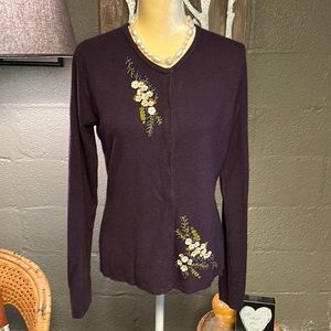 Free People purple cardigan NWT